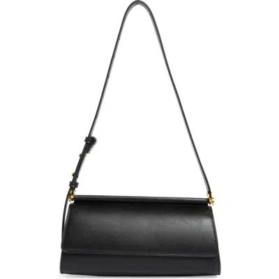 Bcbg Sleek Angled Shoulder Bag In Black