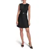 Bcbg Sleeveless Belted Minidress In Black