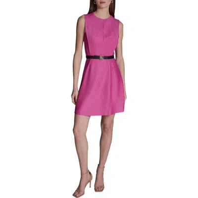 Bcbg Sleeveless Belted Minidress In Pink Pansy