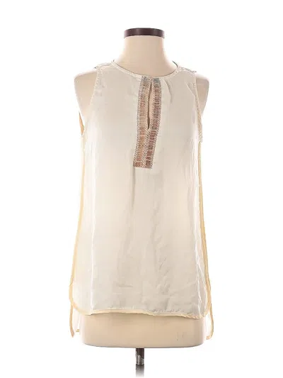 Pre-owned Bcbg Sleeveless Blouse In White
