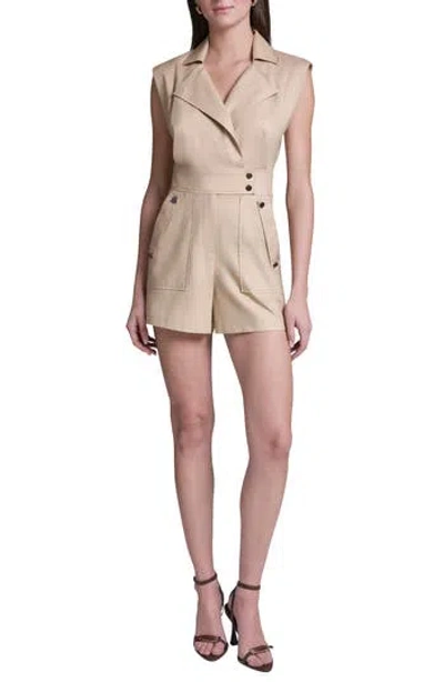 Bcbg Sleeveless Stretch Cotton Blend Jumper In Neutral