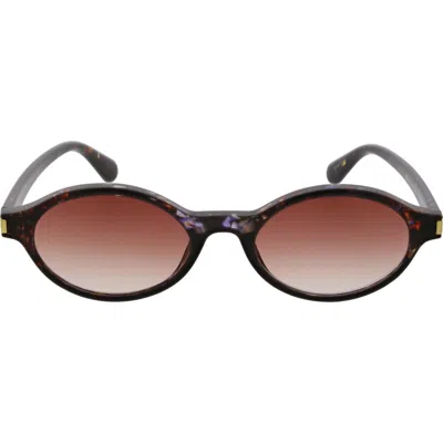 Bcbg Small Slim Oval Sunglasses In Purple Demi