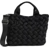 Bcbg Small Woven Neoprene Tote In Black