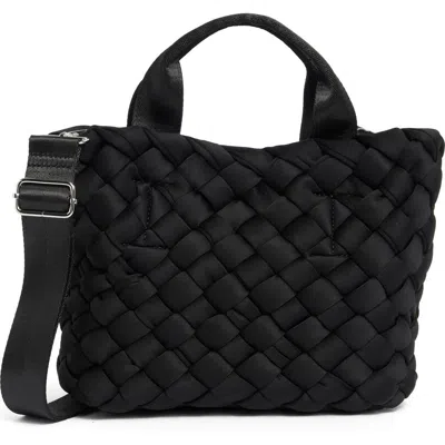 Bcbg Small Woven Neoprene Tote In Black