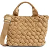 Bcbg Small Woven Neoprene Tote In Tan