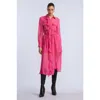 Bcbg Solid Ruffle Dress In Pink