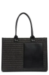 Bcbg Straw Tote Bag In Black