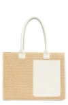 Bcbg Straw Tote Bag In Gold