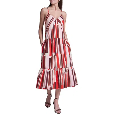 Bcbg Stripe Cotton Maxi Dress In Multi