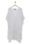 Bcbg Stripe Curved Hem Poncho