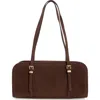 Bcbg Suede East/west Shoulder Bag In Brown