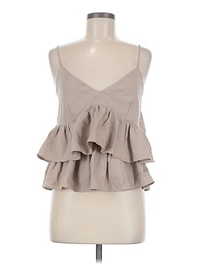 Pre-owned Bcbg Tank Top Tan Strapless Neckline Tops
