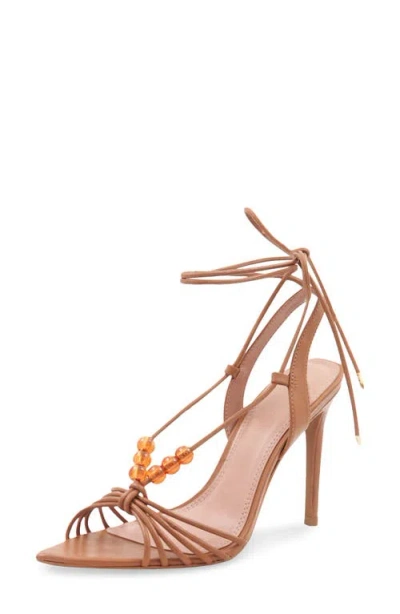 Bcbg Thelma Ankle Wrap Sandal In Brown
