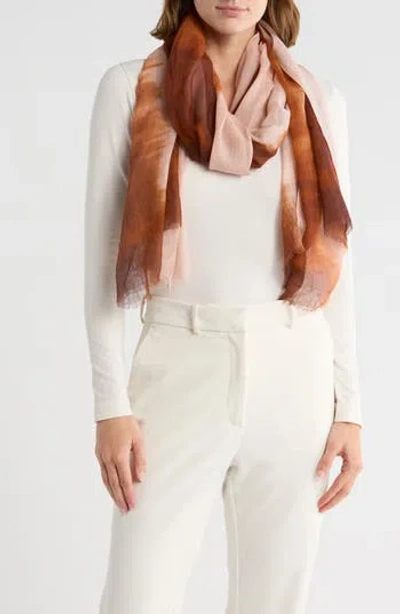 Bcbg Tie Dye Wash Wrap Scarf In Brown
