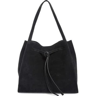 Bcbg Tulip Faux Suede Tote In Black