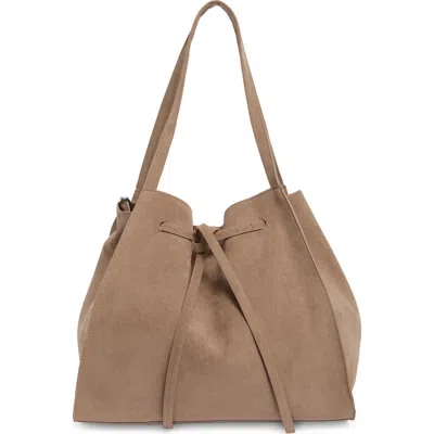 Bcbg Tulip Faux Suede Tote In Mushroom