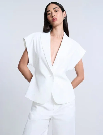Bcbg Twill Vest In White