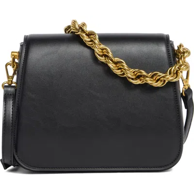 Bcbg Twisted Top Handle Saddle Bag In Black