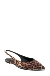 Bcbg Valerie Slingback Pointed Toe Flat In Leopard