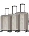 Bcbg Vibes 3 Piece Luggage Set In Platinum