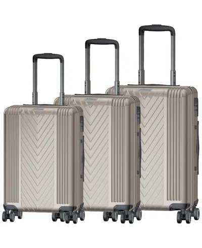 Bcbg Vibes 3 Piece Luggage Set In Platinum