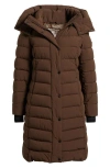 Bcbg Water Resistant Hooded Puffer Jacket In Brown