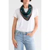 Bcbg Whimsical Square Scarf In Teal Multi
