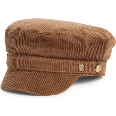 Bcbg Wide Wale Corduroy Skipper Cap In Brown
