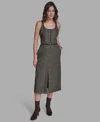 Bcbg Women's Belted Midi Skirt In Gray