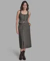 Bcbg Women's Button-front Sleeveless Vest In Gray