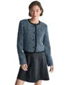 Bcbg Women's Collarless Button-front Jacket In Multi