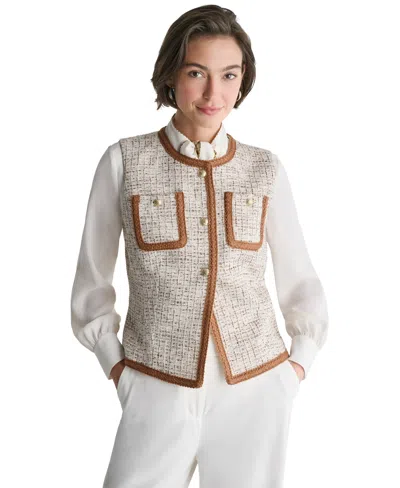 Bcbg Women's Collarless Three-button Jacket In Multi
