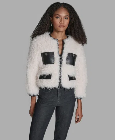 Bcbg Women's Cropped 3/4-sleeve Jacket In White