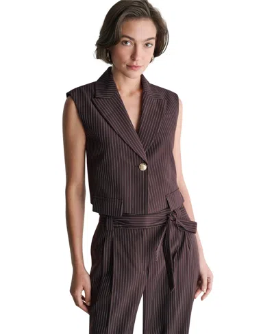 Bcbg Women's Cropped Peak-lapel One-button Jacket In Truffle Noir