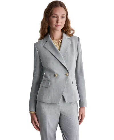 Bcbg Women's Double-breasted Notch Collar Blazer In Gray