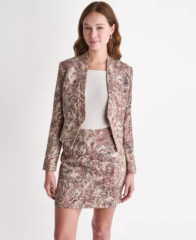 Bcbg Women's Draped Collar Open-front Jacket In Multi