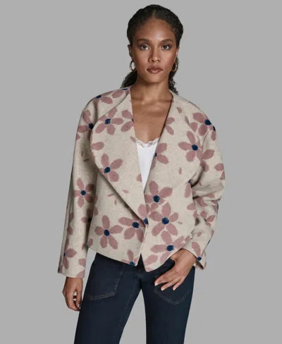Bcbg Women's Floral Printed Wrap Jacket In Neutral