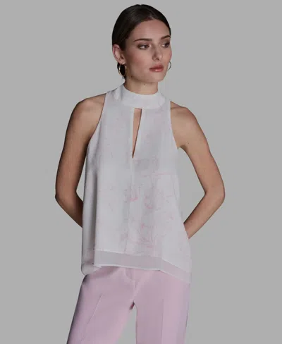 Bcbg Women's Halter Neck Sleeveless Blouse In Gray