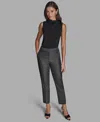Bcbg Women's High-rise Straight Novelty Pants In Gray