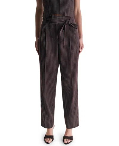 Bcbg Women's High-rise Wide-leg Full-length Pants In Truffle Noir