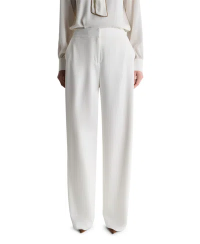 Bcbg Women's High-rise Wide-leg Full-length Pants In White