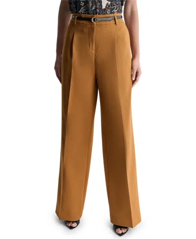 Bcbg Women's High-rise Wide-leg Pants In Brown