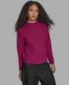 Bcbg Women's Long Sleeve Mock Neck Sweater In Burgundy