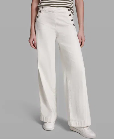 Bcbg Women's Loose-fit Wide-leg Pants In White