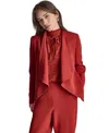 Bcbg Women's Open-front Collared Jacket In Red