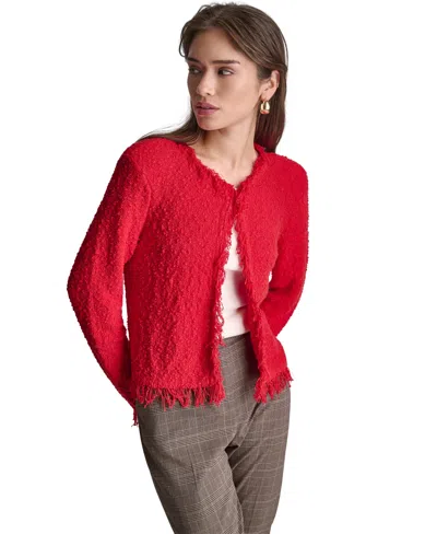 Bcbg Women's Open-front Long-sleeve Jacket In Red