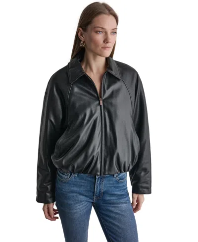 Bcbg Women's Oversized Bubble Hem Jacket In Black