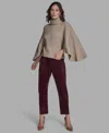 Bcbg Women's Oversized Turtleneck Sweater Poncho In Brown