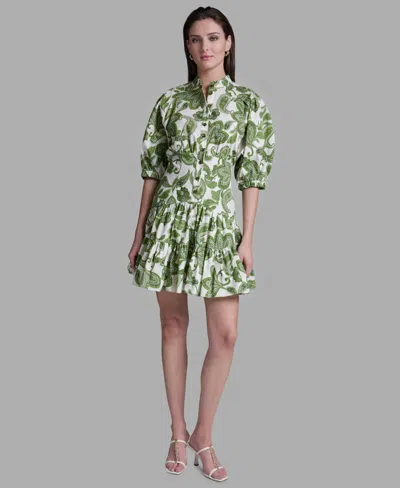 Bcbg Women's Paisley Print Puff-sleeve Dress In Multi
