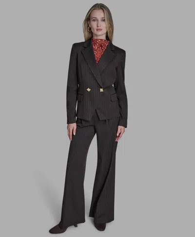 Bcbg Women's Pinstripe Peak Lapel Notch Collar Jacket In Multi